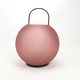 Glass Lantern 18x27cm Soft Pink