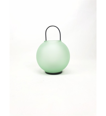 Glass Lantern 15x21.5cm Soft Green