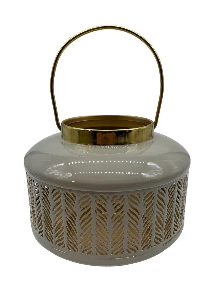 Lantern Polla Grey enamel