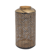 Puntured Lantern Brass Antique/Black