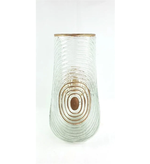 Glass Vase Vertigo Gold Inlaid