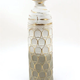 Vaas modern design White with cream metal vase scales