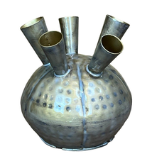 Pipevase black and white enamel