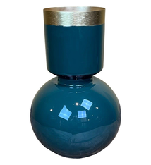 Ball/Cil Vase Dark Green enamel