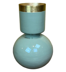Ball/Cil Vase Mint Blue enamel