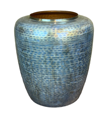 Hammered Jar transparant white enamel