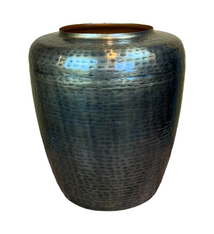 Hammered Jar antiq brass enamel
