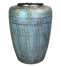 Hammered Jar transparant white enamel