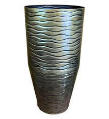 Cone Vase brass antiq enamel