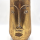 Weathered Gold Metal Moai Vas