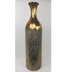 Gold Cobalt Bottle Vase