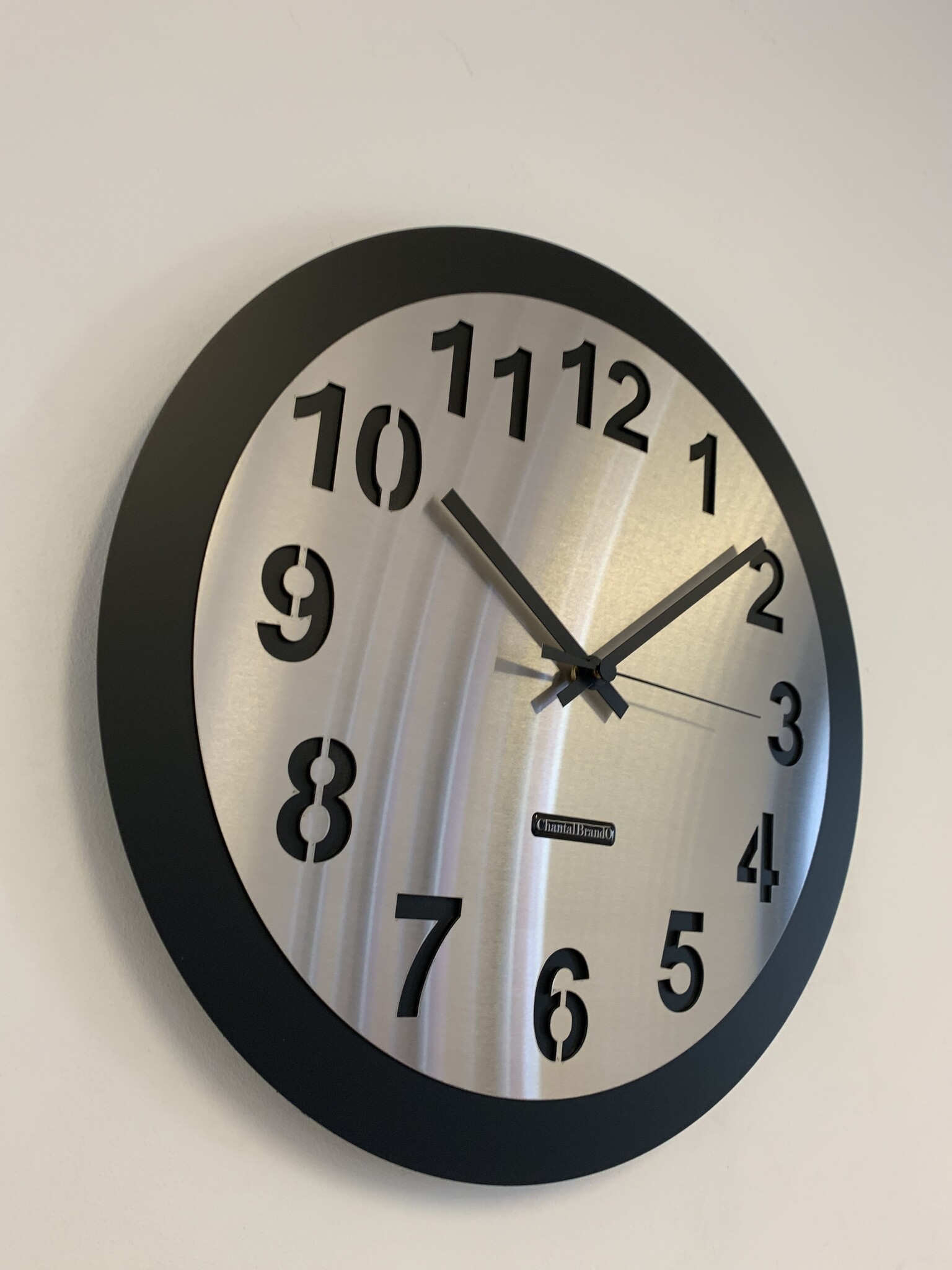 Wandklok AMSTERDAM BLACK MODERN DUTCH DESIGN WS