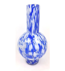 Double sphere Blue dotted Vase