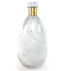 Glass Conic Metal Cervix Vase Marble
