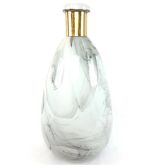 Glass Conic Metal Cervix Vase Marble
