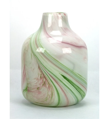 Glass Vase Weck Tainted Green/Pink