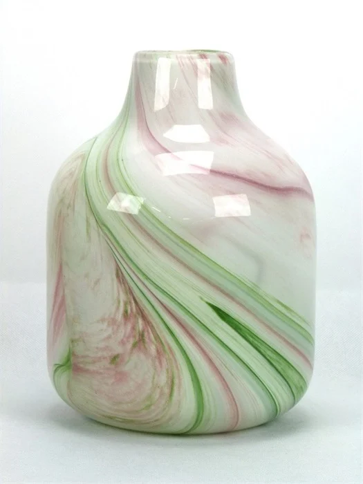 Glass Vase Weck Tainted Green/Pink