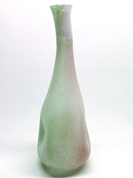 Tall Vase Drop White/Green
