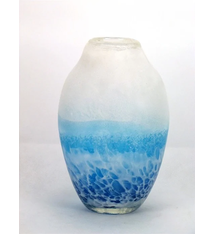Glass Vase Oval Horizon Blue