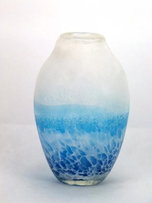 Glass Vase Oval Horizon Blue