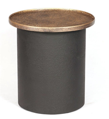 Liquid Metal Rnd Pillar Table