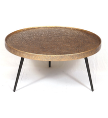 3legs Rnd Liquid Metal Coffeetable