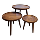 Set van 3  stuks Wooden Pablo table
