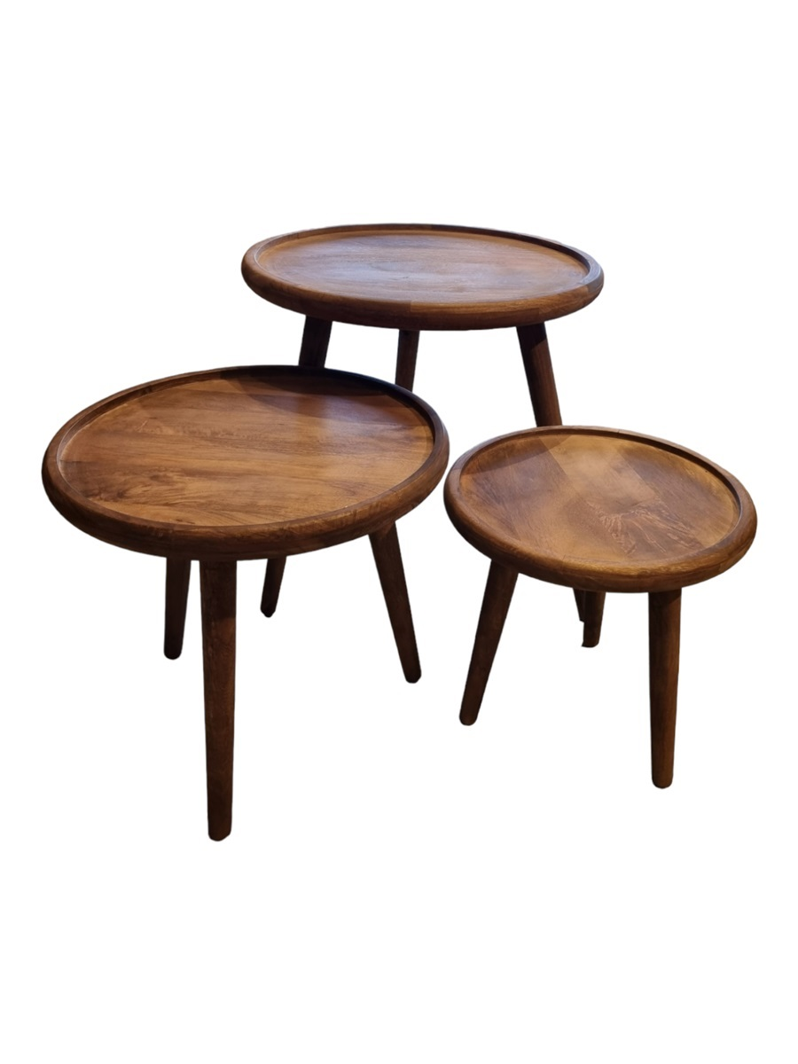 Set van 3  stuks Wooden Pablo table