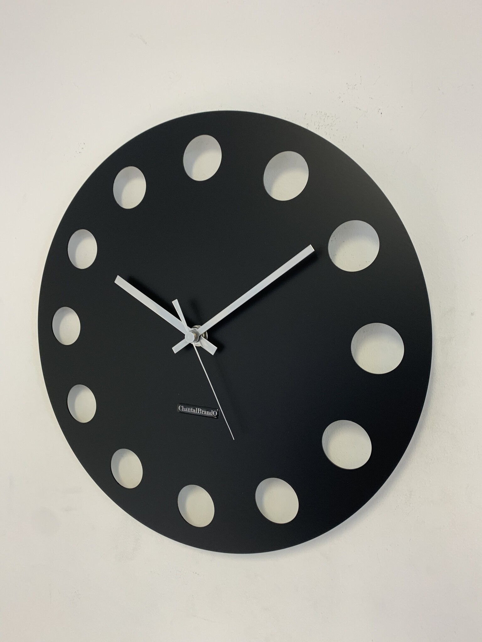 Wandklok ChantalBrandO CETARA BLACK -- MODERN DESIGN --