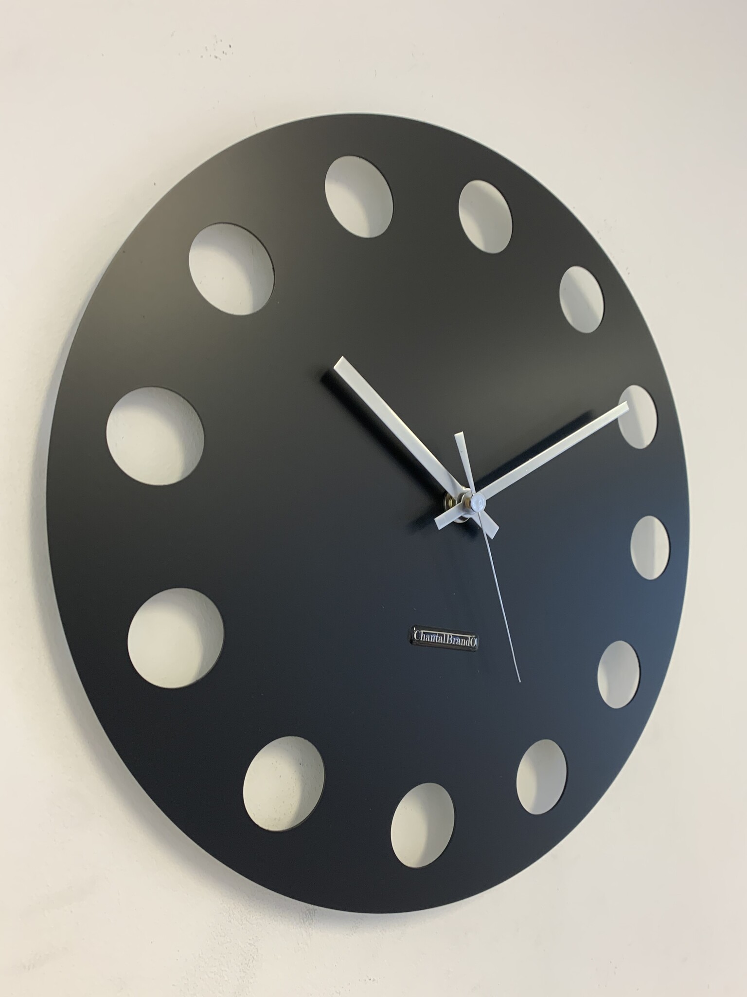 Wandklok ChantalBrandO CETARA BLACK -- MODERN DESIGN --