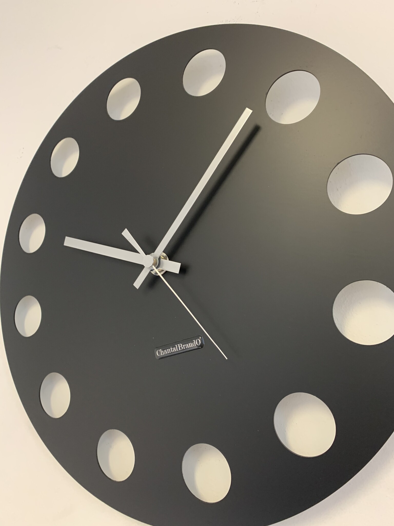 Wandklok ChantalBrandO CETARA BLACK -- MODERN DESIGN --