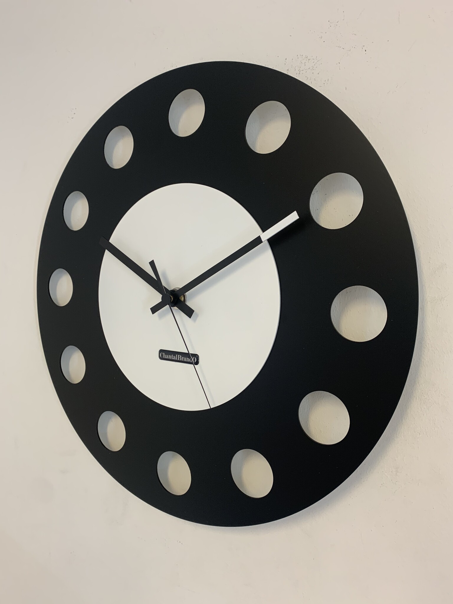 Wandklok ChantalBrandO CETARA BLACK & WHITE
