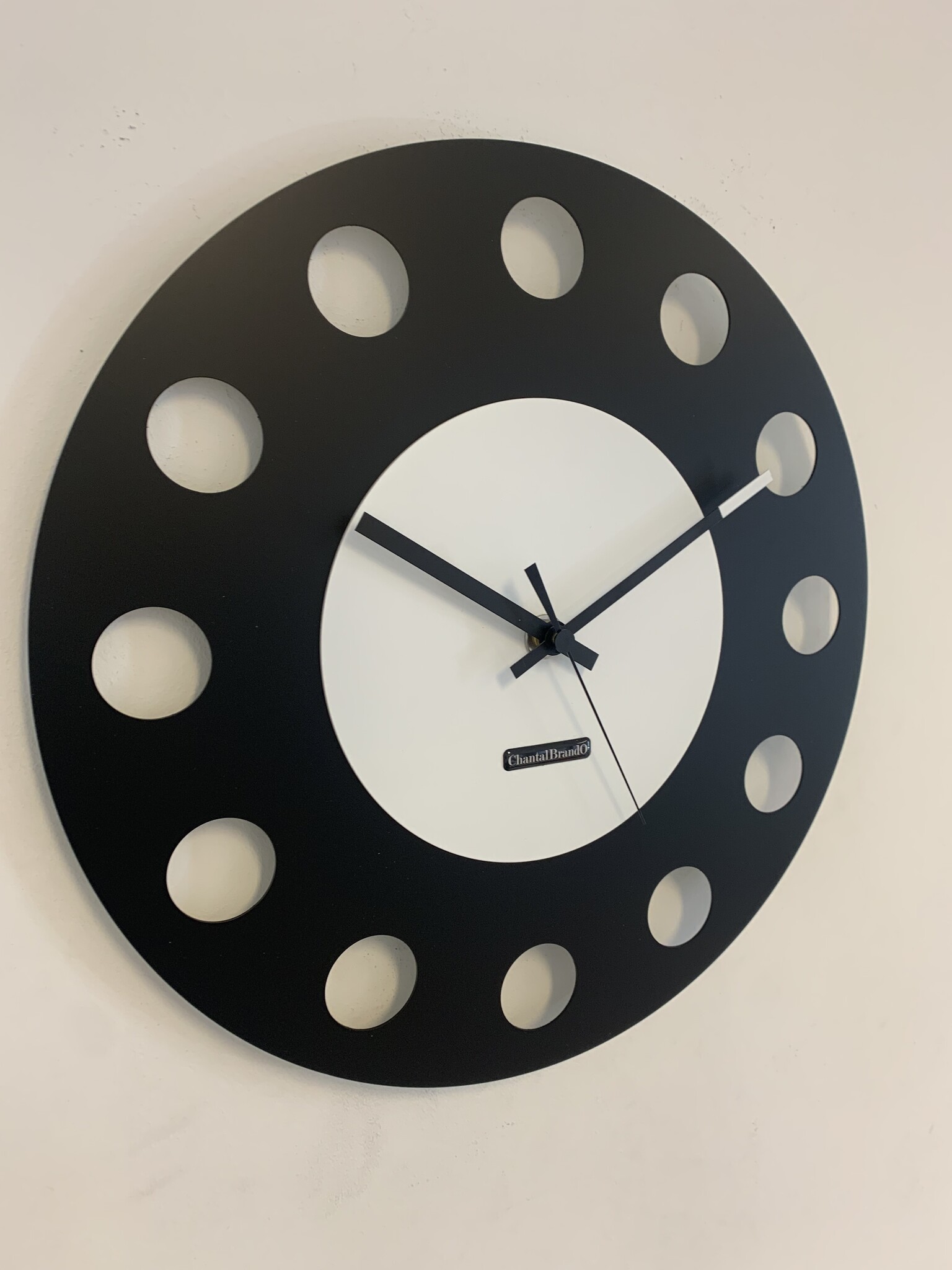 Wandklok ChantalBrandO CETARA BLACK & WHITE