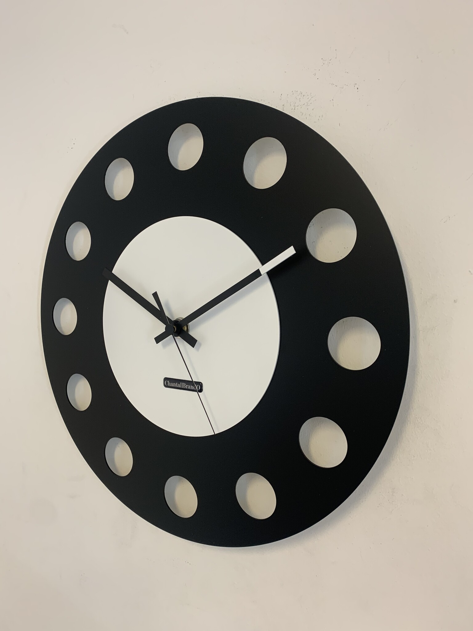 Wandklok ChantalBrandO CETARA BLACK & WHITE