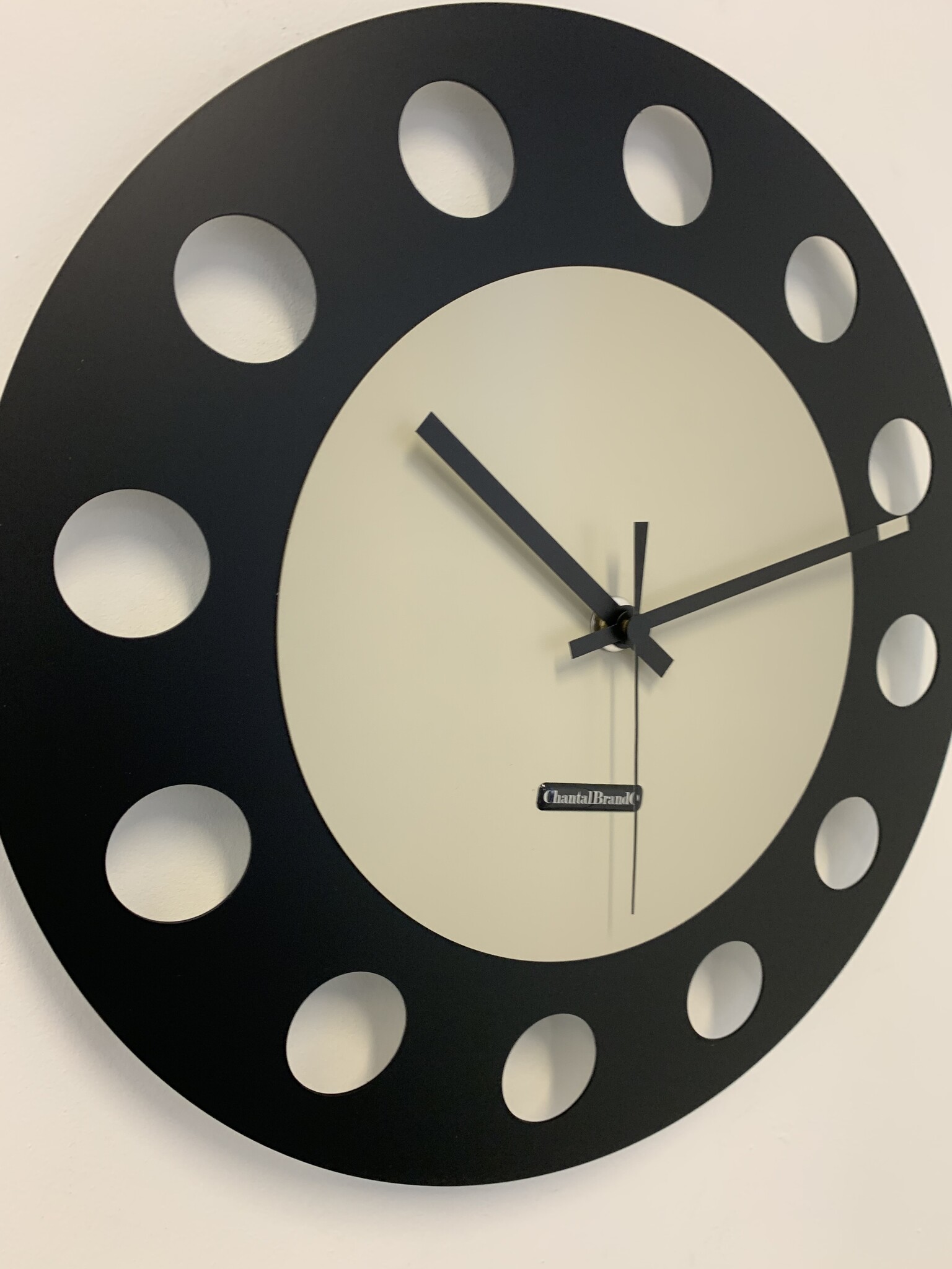 ChantalBrandO Wandklok ChantalBrandO CETARA BLACK & GREY -- MODERN DESIGN --