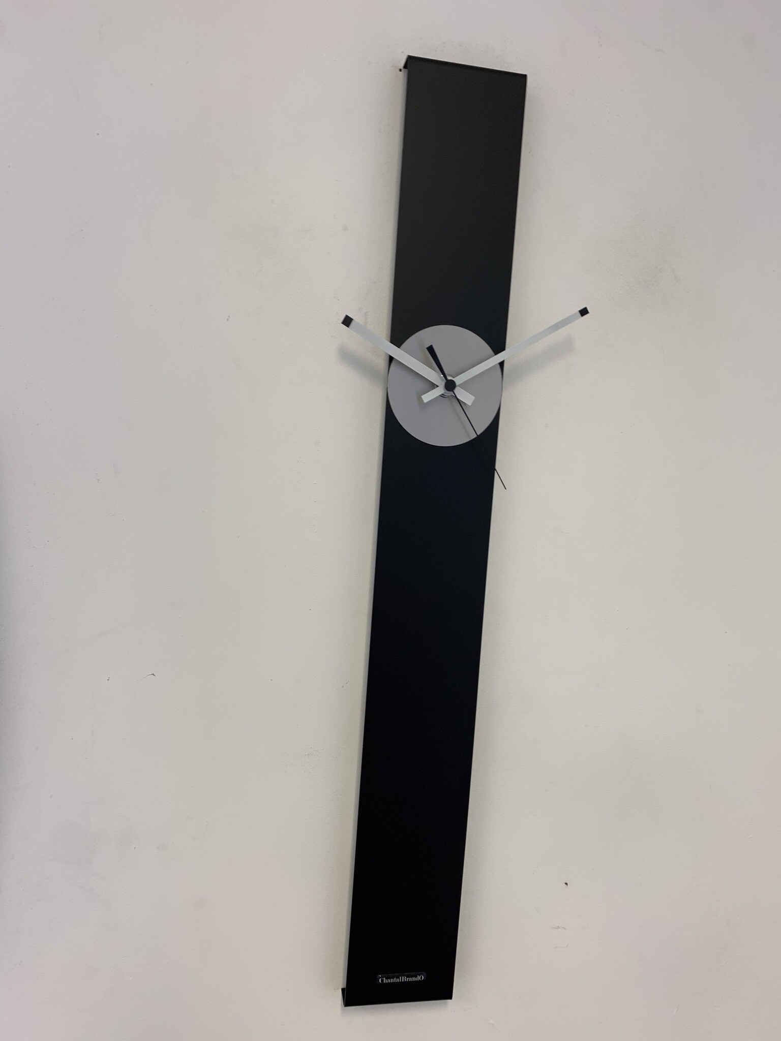 ChantalBrandO Wandklok CHANTALBRANDO SUMMIT BLACK & SILVER MODERN DESIGN = ZWART & ZILVER