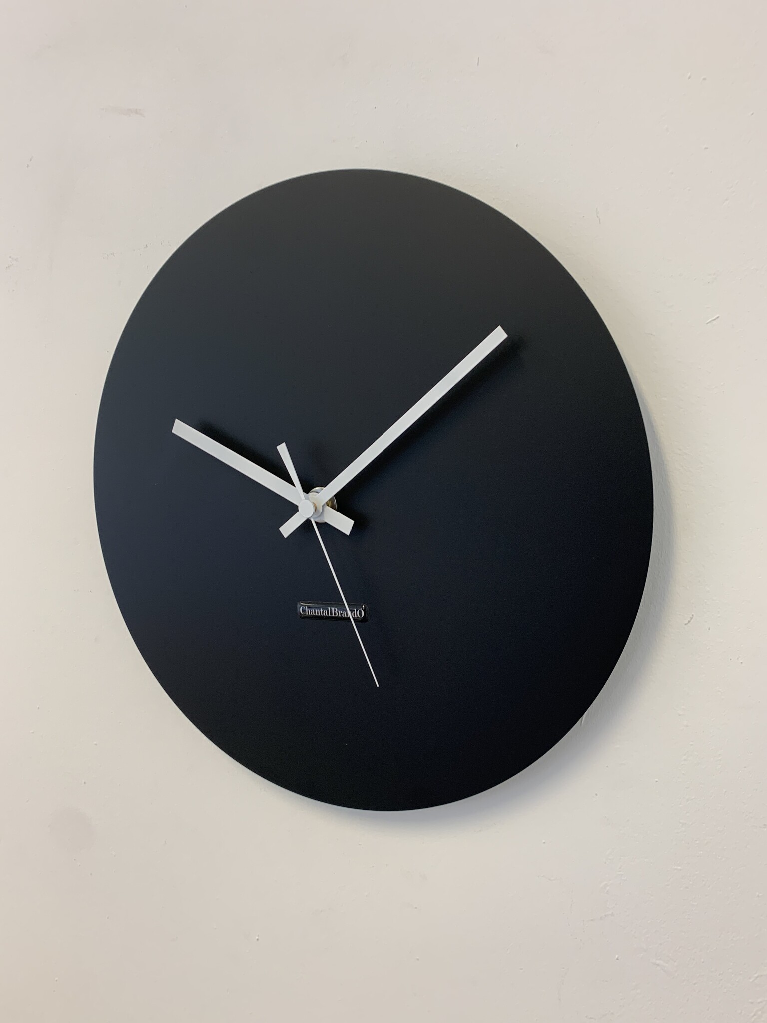 ChantalBrandO Wandklok CHANTALBRANDO -- ARGOS 34 BLACK - ZWART -- MODERN DESIGN -- MADE IN HOLLAND