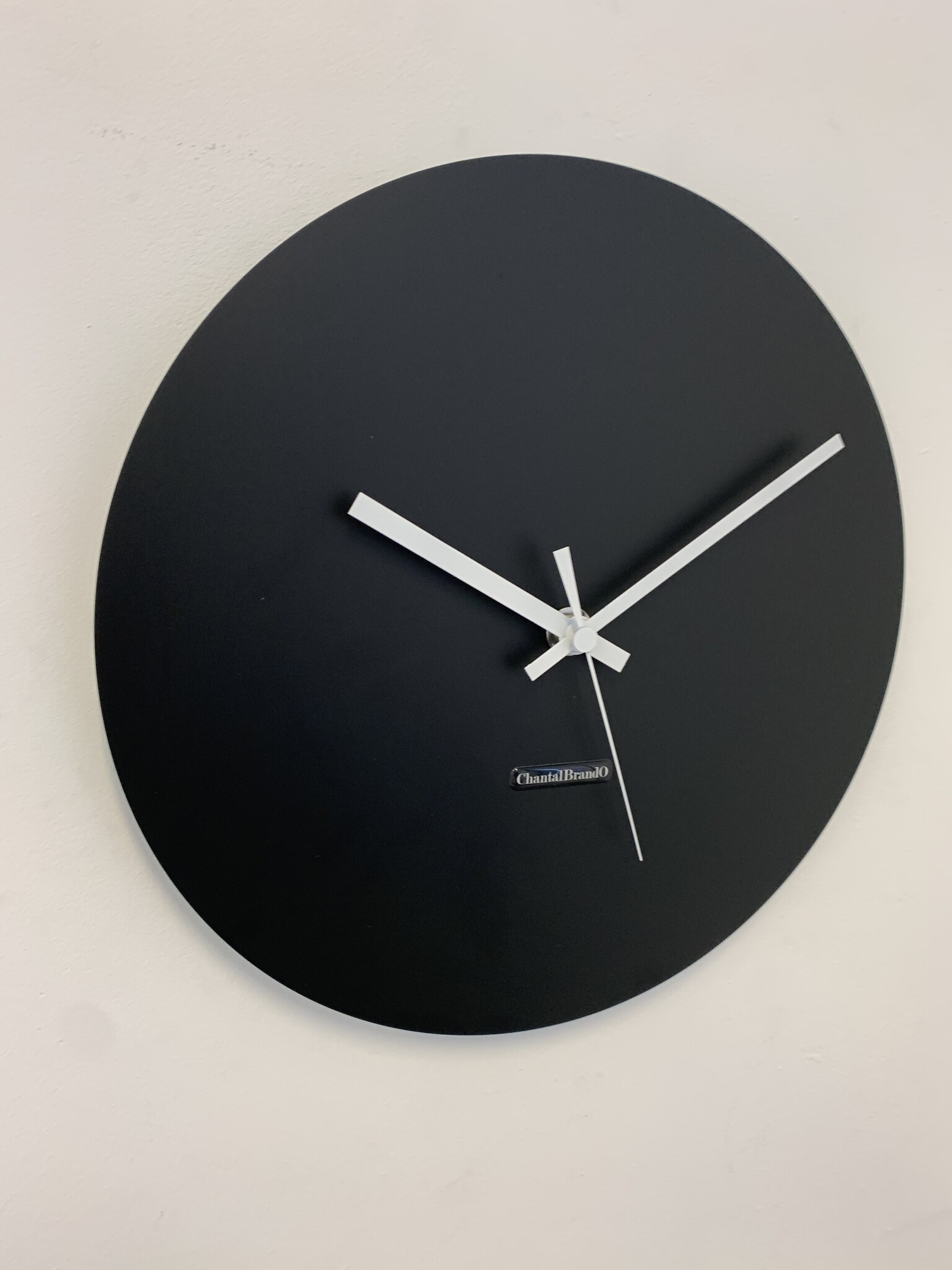 ChantalBrandO Wandklok CHANTALBRANDO -- ARGOS 34 BLACK - ZWART -- MODERN DESIGN -- MADE IN HOLLAND