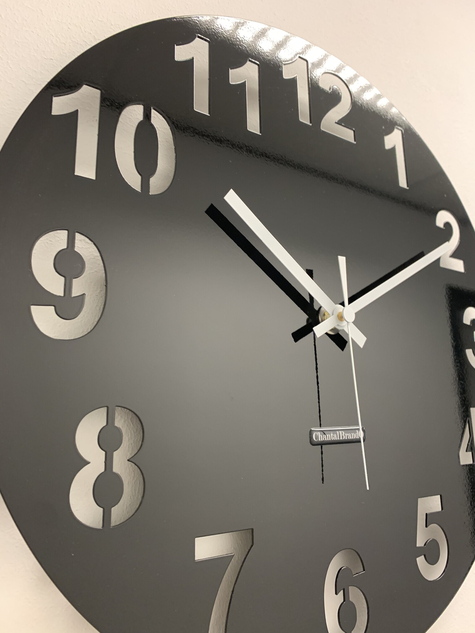 ChantalBrandO Wandklok CHANTALBRANDO -- BLACK -- TWILIGHT ZONE 40 -- MODERN DESIGN --