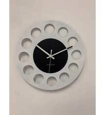 ChantalBrandO Wandklok CHANTALBRANDO -- WHITE & BLACK TORNADO 40 -- MODERN DESIGN --