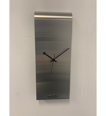 ChantalBrandO Wandklok CHANTALBRANDO -- RIALTO SILVER -- RVS METAAL -- MODERN DESIGN --