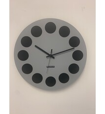 Wandklok CHANTALBRANDO -- GREY & BLACK GT - TORNADO 40 -- MODERN DESIGN --
