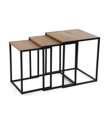 Set van 3 bijzet koffie tafels
