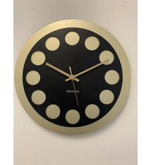 ChantalBrandO Wandklok CHANTALBRANDO -- MEDUSA -- BLACK & GOLD -- MODERN DESIGN --