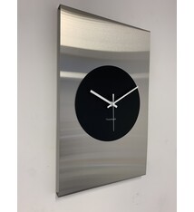 Wandklok CHANTALBRANDO -- NEW JERSEY -- SILVER & BLACK -- MODERN DESIGN