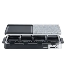 8 persoons Raclette grill/steen top, zwart