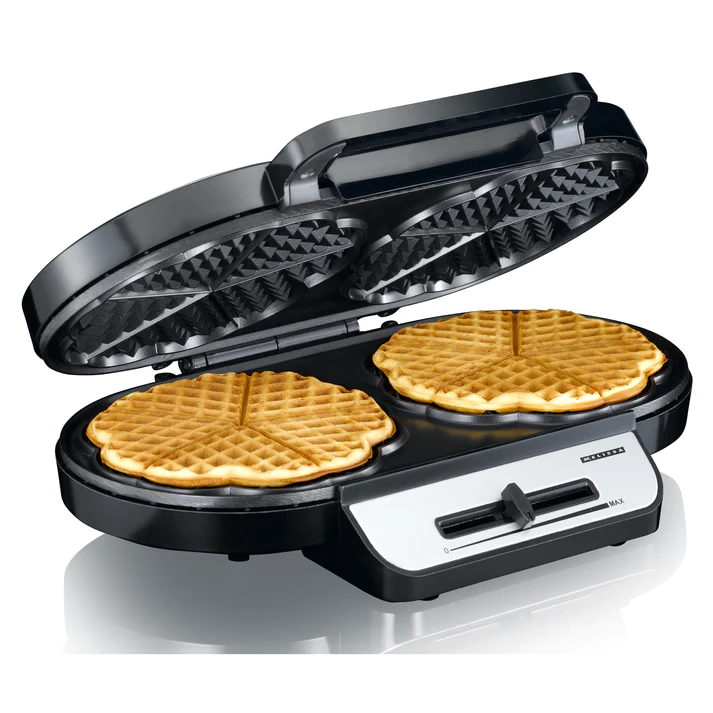 Dubbele wafelmaker 1200W, zwart