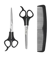 Haarknipschaar set, zwart