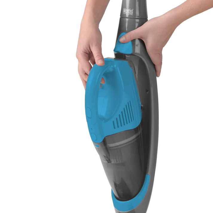 Snoerloze, oplaadbare 2-in-1 stofzuiger met nat- en droogzuigfuncties - Blauw