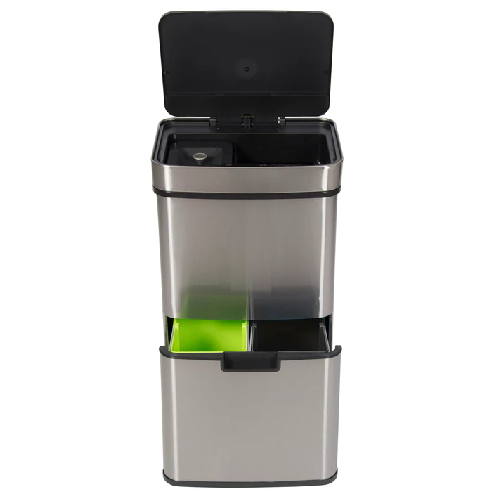 Sensor afvalcontainer / Comfortliving 65l met 4 compartimenten en lade